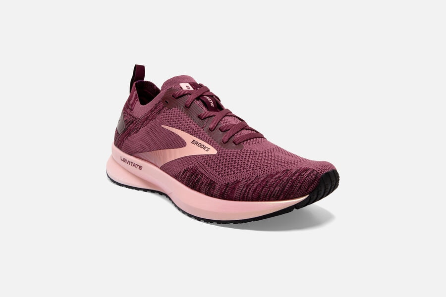 Brooks Levitate 4 Road Running Shoes Womens Pink 384726-GWY